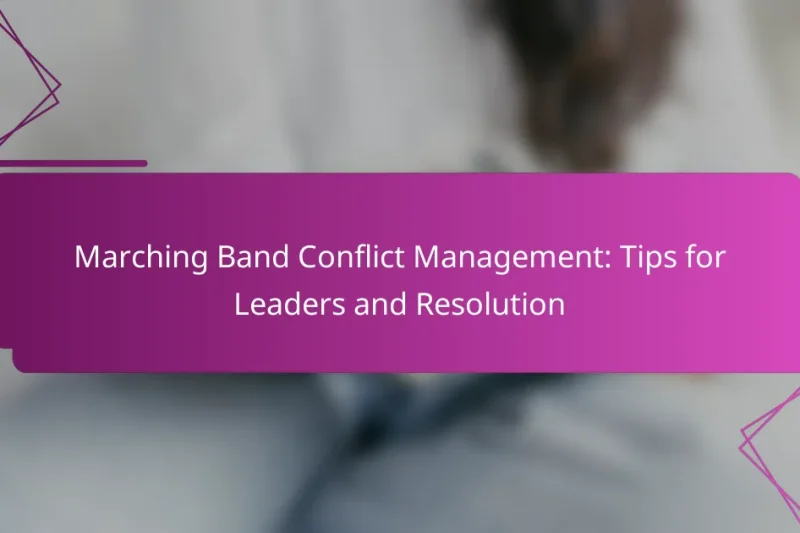 Marching Band Conflict Management: Tips for Leaders and Resolution