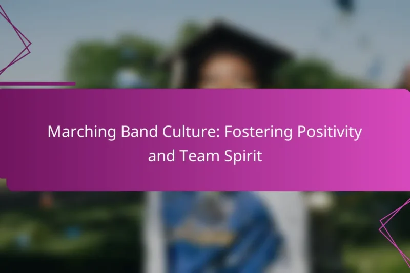 Marching Band Culture: Fostering Positivity and Team Spirit