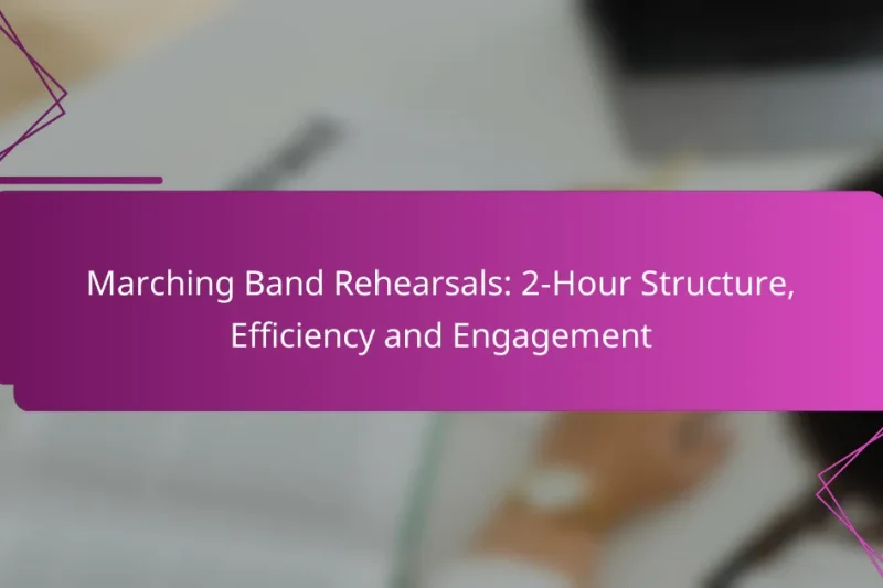 Marching Band Rehearsals: 2-Hour Structure, Efficiency and Engagement