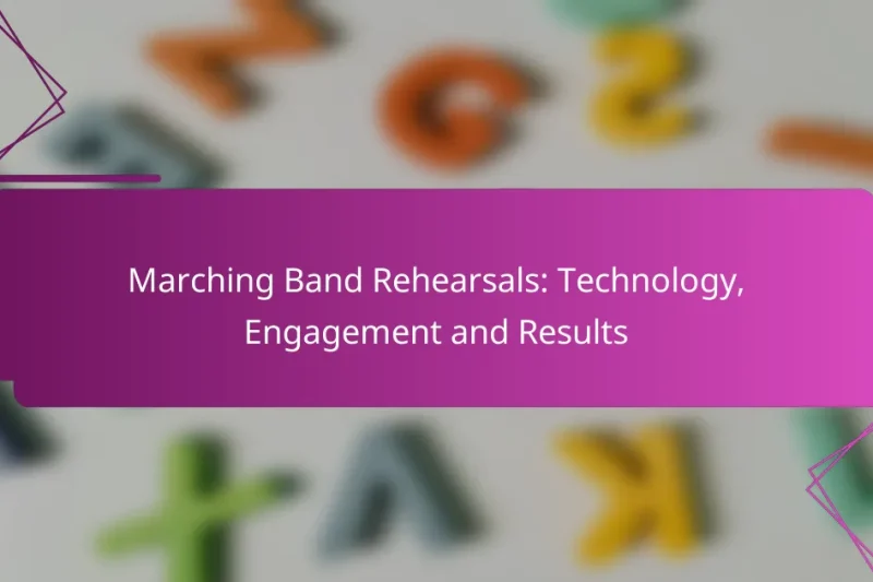 Marching Band Rehearsals: Technology, Engagement and Results