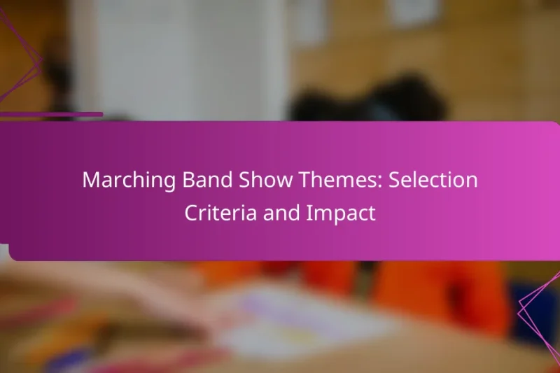 Marching Band Show Themes: Selection Criteria and Impact