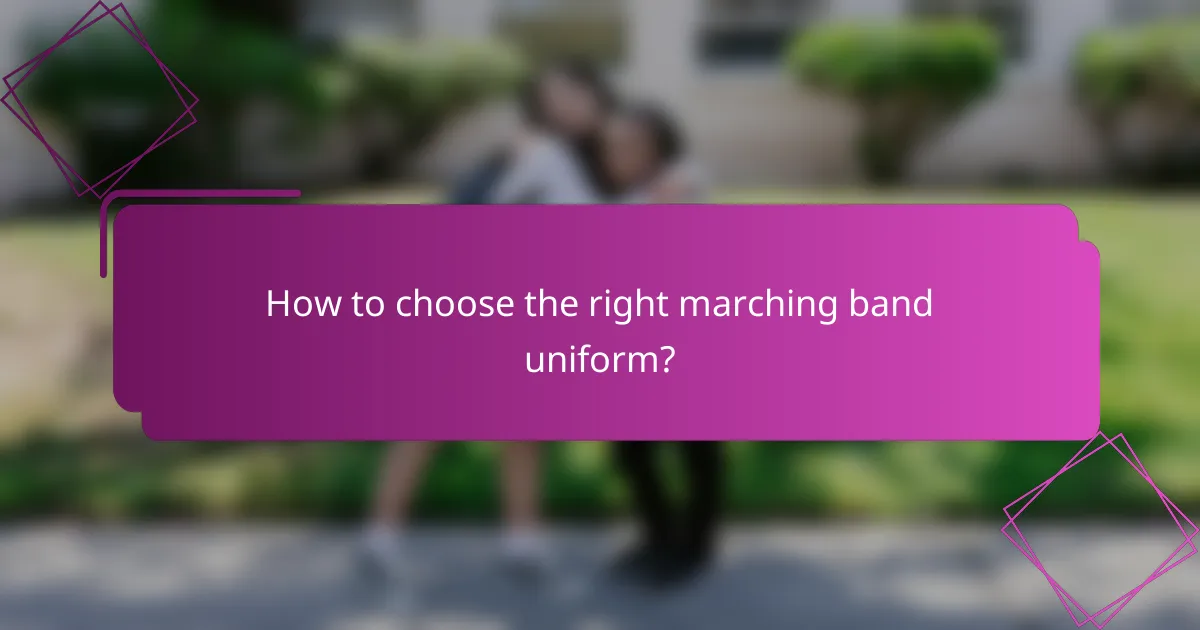 How to choose the right marching band uniform?